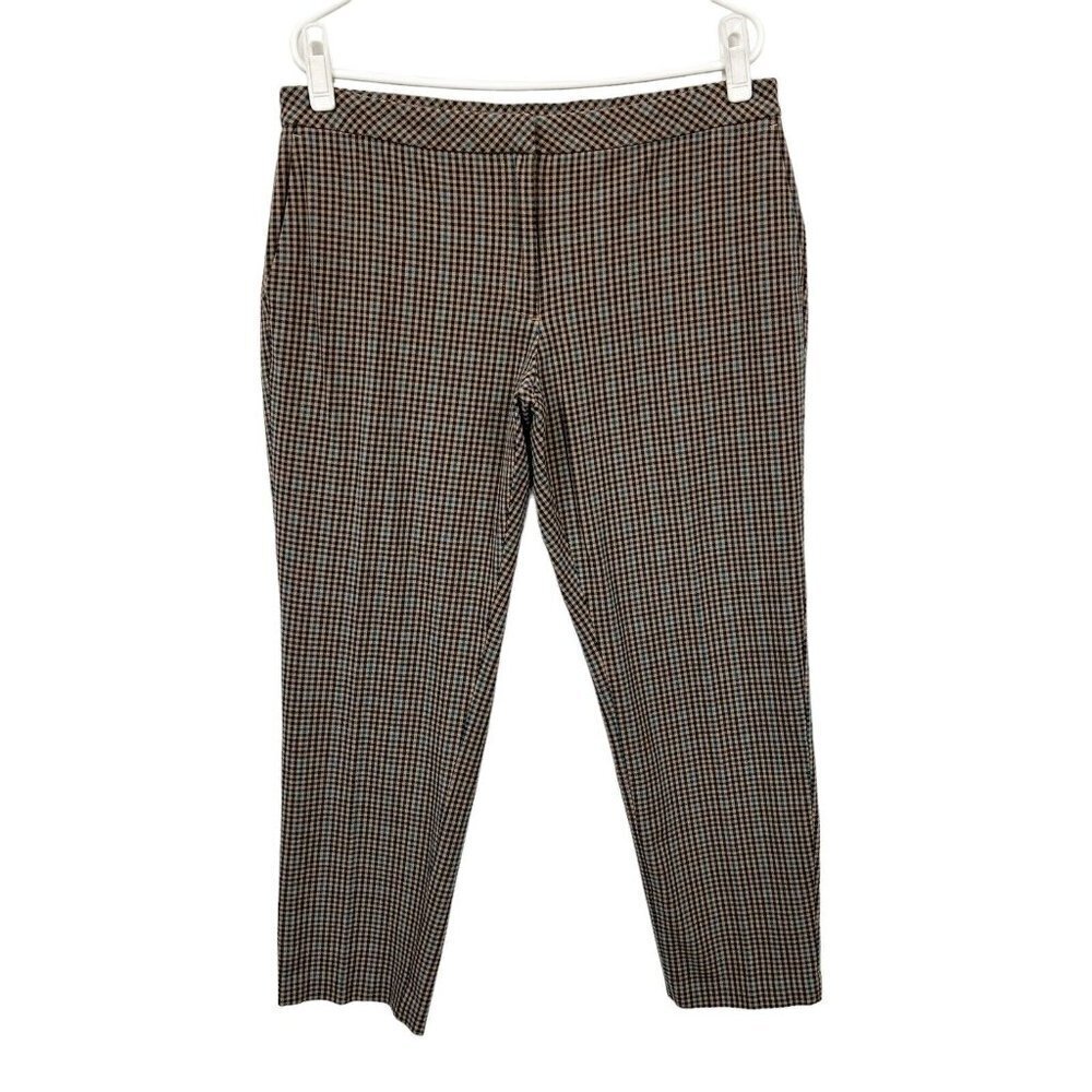 J Jill Stretch Pants Womens‎ Size 14 Plaid Ankle Office Casual Academia
